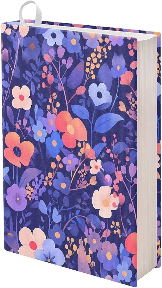 Dreaweet Watercolor Floral Print Book Cover Book Sleeve for Paperback Book Protector Case Stretchable Hardcover Covers Sleeve for Book Lovers,Washable