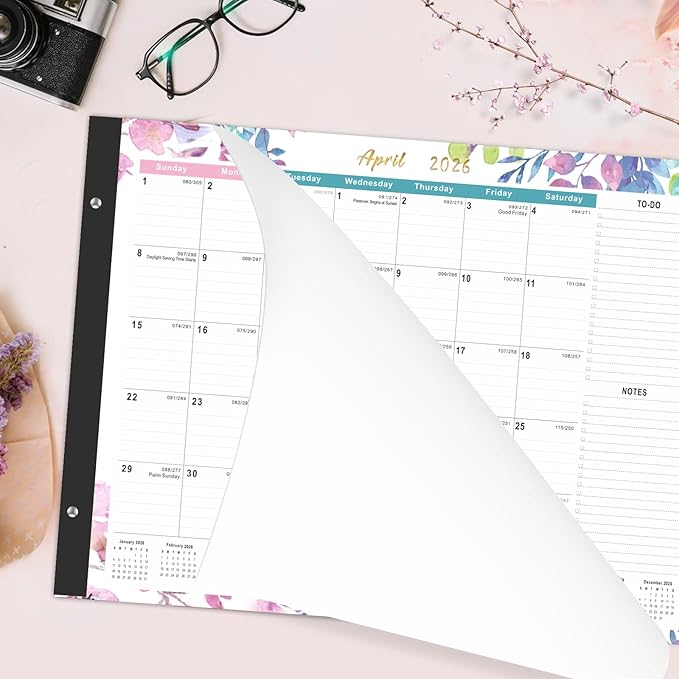 Gannyfer Desk Calendar 2026-2027 - 18 Month Large Desk Calendar 2026, Use Now to Jun 2027, 22" x 17" Desktop Pad Calendar, Office Supplies Perfect for Planning and Organizing In Your Home, School or Office