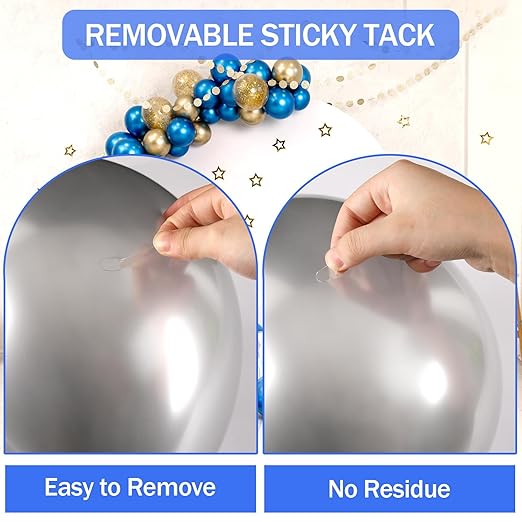 JANYUN 280 Pcs Mounting Putty, Double Sided Sticky Dots Removable Poster Putty Clear Sticky Tack for Wall Hanging Pictures Putty for Home Office Decor (20x10mm)