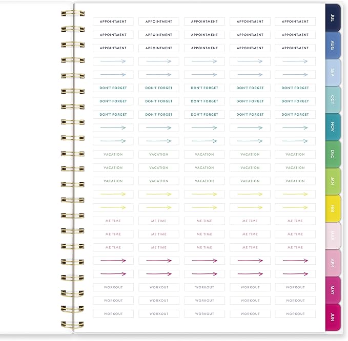 AT-A-GLANCE Planner 2026-2027 Weekly & Monthly Academic 12-Month July-June, 8-1/2" x 11", Simplified by Emily Ley, Savanna Blooms (EL50-905A)