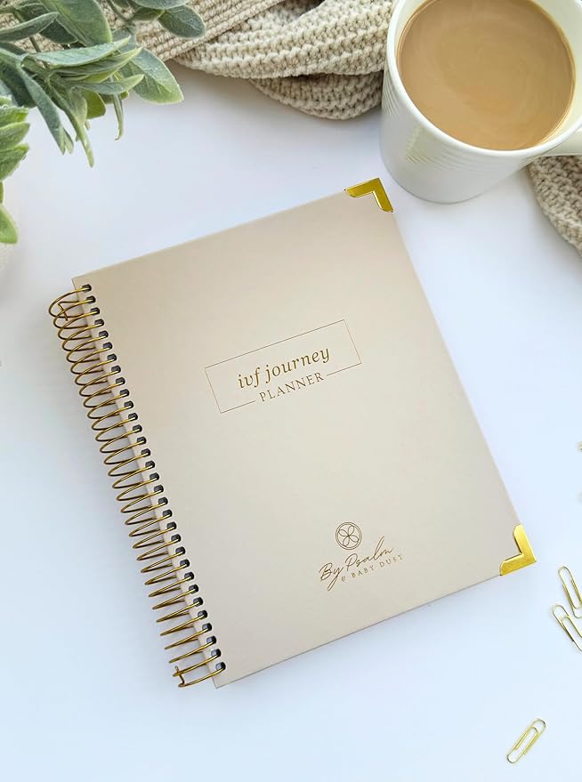 IVF Journey Planner | Fertility & IVF Journey Organizer for Women | Infertility Support & Treatment Tracker | Minimalist Design | By Psalm & Baby Dust