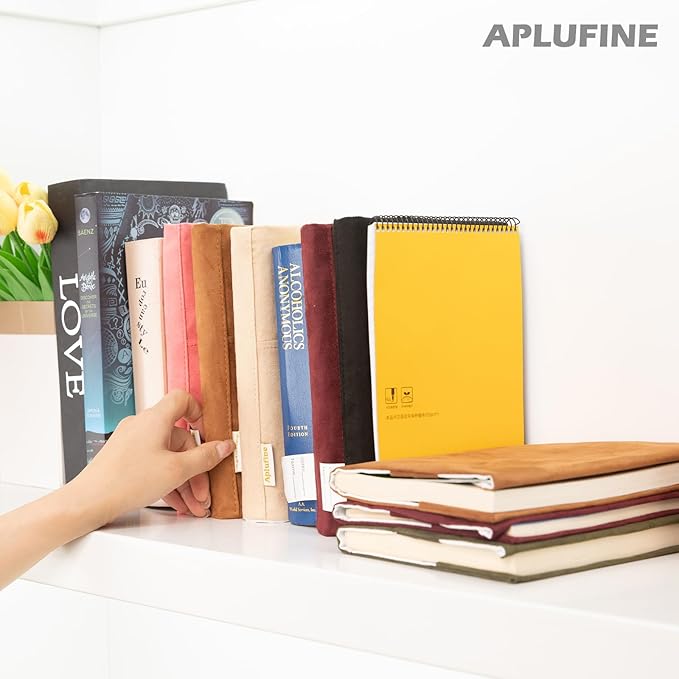 APLUFINE Velvet Book Cover for Paperbacks, Reusable Fabric Book Cover with Pockets, Adjustable Book Protector for Softcover Books, Journals & Bibles