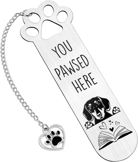 Dachshund Gifts for Women Men Funny Bookmarks Bulk Dachshund Dog Bookmarks for Book Lovers Dachshunds Dog Lover Cute Metal Book Mark Birthday Gifts for Reader Coworker Friends Adults Dogs Owner Lover