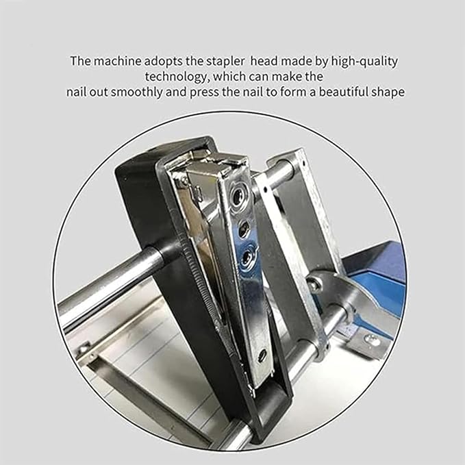 Heavy Duty Paper Stapler, A3 Booklet Making Machine with 20 Sheet Capacity, 5 Nail Positions and Support Various Discount Methods