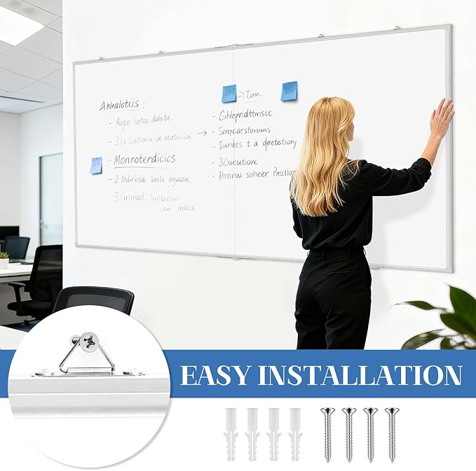 72" x 40" Double-Sided Large White Board, Foldable Magnetic Whiteboard Dry Erase Portable Wall Hanging Whiteboards for Home, School, Office