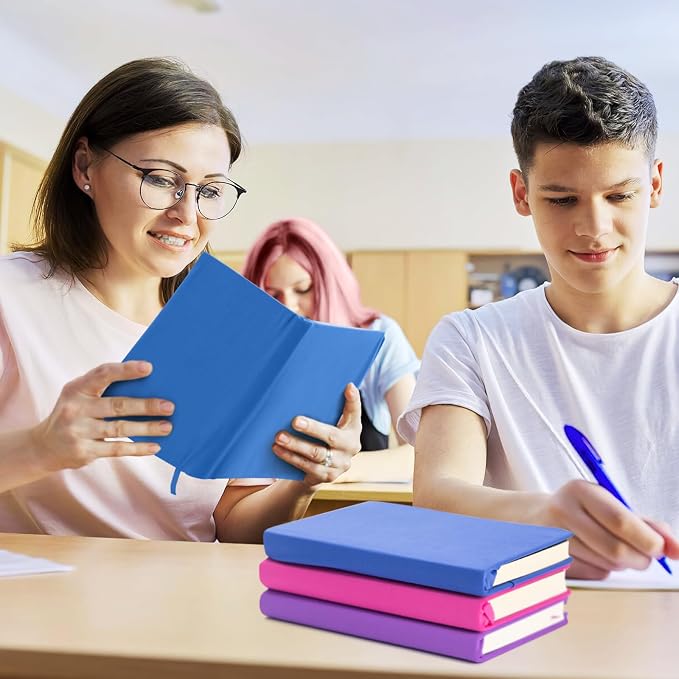 KICNIC Blue Fabric Book Cover for Hardcover, 1 Pack, 6x9 Inch, Up to 8.5”x9.5”, Adjustable School Book Sleeve Protector for Teens, Stretchable Decorative Cloth Book Sox for Book Lovers