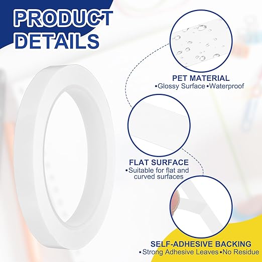 MECCANIXITY Whiteboard Tape 1/2" / 12mm Self Adhesive Graphic Chart Line Tape 72 Yard Grid Marking Stickers for Pinstripe Dry Erase Board Scrapbooking DIY Art Crafts, White, Pack of 3