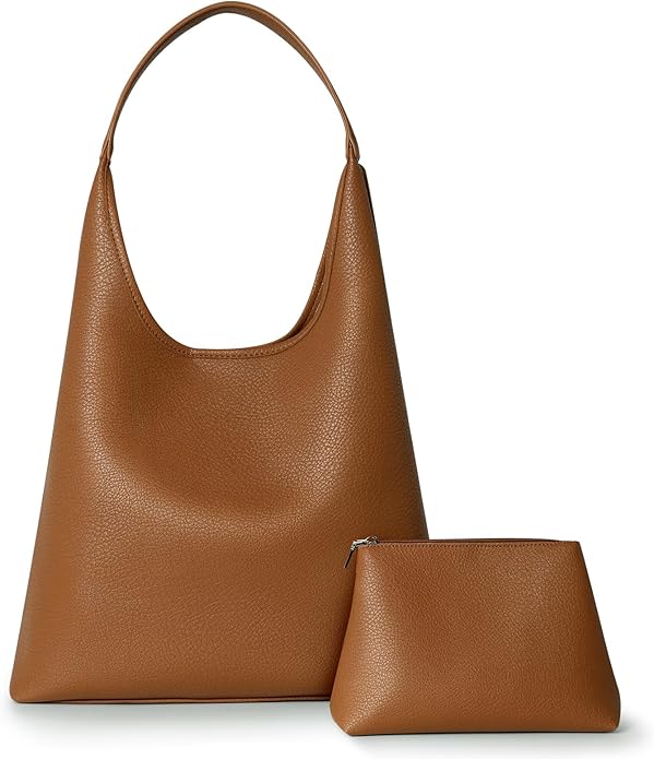 Hobo Bag for Women, Large Slouchy Shoulder Bag, Soft Vegan Leather Everyday Tote Purse, Stylish Handbag Fits 13.6'' Laptop