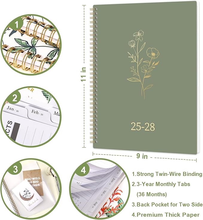 2026-2027 Planner - Planner 2026-2027, Weekly and Monthly Planner, July 2026 - June 2027, 6.4" x 8.5", Monthly Tabs, Hardcover, Daily Organizer