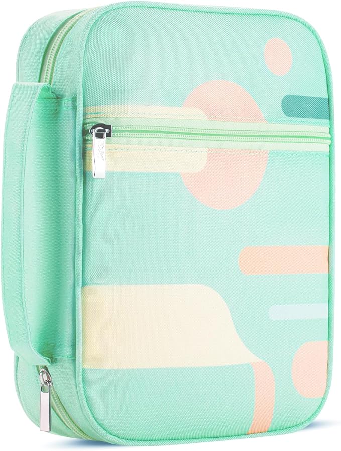 Mr. Pen- Bible Cover Case, Carrying Book Case with Durable Handle and Zippered Pocket, Bible Protective Church Bag for Men & Women, Christian Gifts, Green Serenity