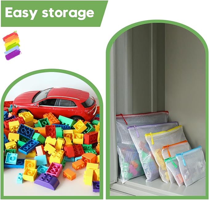 YOPCDJ 30pcs Mesh Zipper Pouch for Organization, Waterproof Zipper Pouches Colored PVC Travel Zipper Bags Clear Multipurpose Document Bags Suitable for Travel, School, Board Game and Office Supplies