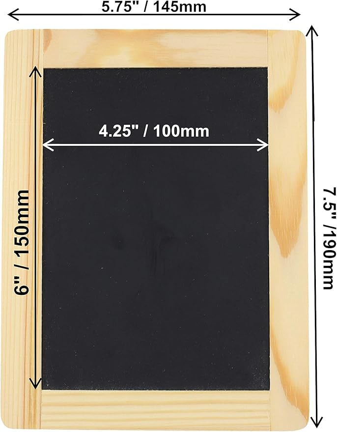 Creative Hobbies® Synthetic Chalkboard with Unfinished Wood Frame, 4 x 6 Inch -Pack of 6 Chalkboards