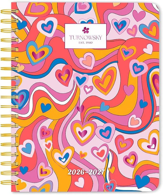 House of Turnowsky OFFICIAL | 2027 6 x 7.75 Inch 18 Months Weekly Desk Planner | Foil Stamped Cover | July 2026 - December 2027 | Plato | Planning Stationery