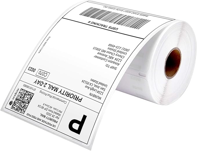 2 in 1 External Rolls Label Holder+4"x6" Direct Thermal Shipping Label 220 Labels/Roll+Bluetooth Thermal Label Printer 941B