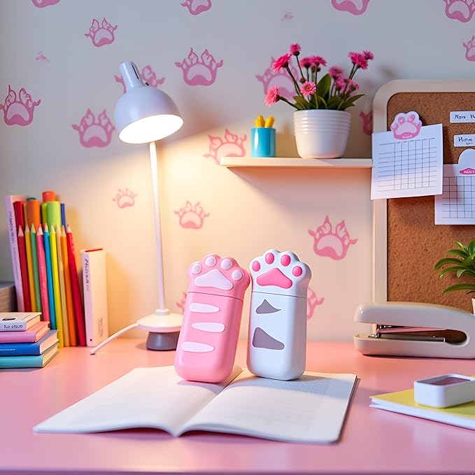 1 Piece Tape Dispenser, Cute Cat Claw Correction Tape White Out Corrector Correction Supplies Student Stationery School Office Supply, Correction Tape, Erasers and Correction Products (Color Random)