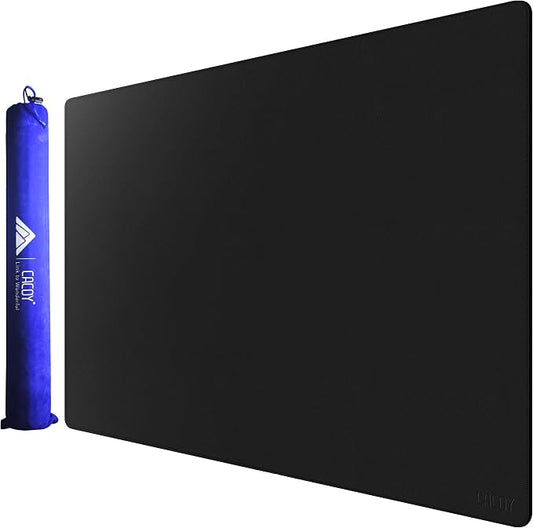 Cacoy 40" x 24" Large Desk Mat, PU Leather Desk Matt for Desktop, Leather Desk Pad Blotter, Computer Keyboard Mouse Mat, Waterproof Desk Protector Mat, Extended Large Mousepad for Office & Home, Black