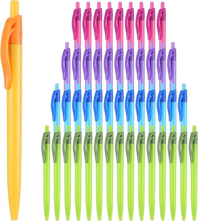 Yuxingrong Retractable Ballpoint Pens 1.0mm, Smooth Writing Black Ink Pen, Click Black Pens Bulk Comfort Grip & Anti-Slip Design, Quick-Dry Oil-Based for Office, School, Journaling, Planner 100Pack