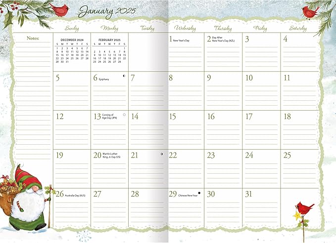 LANG Gnome Sweet Gnome 2025 Monthly Pocket Planner (25991003191)