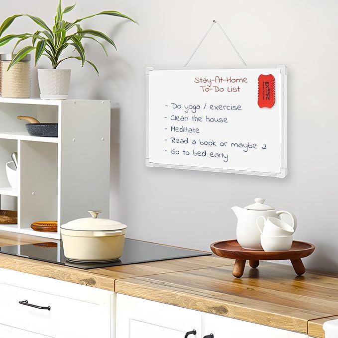 EXTRIC Dry Erase Board 11" x 14" – Magnetic, Double-Sided (Lined & Blank) Mini Whiteboard with Marker, Small Lap Board for Classroom, Homeschool