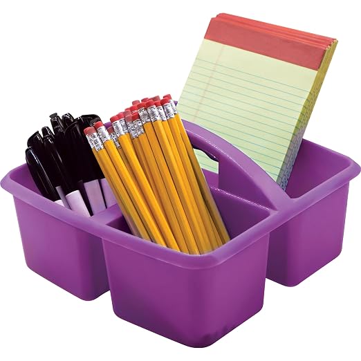 Teacher Created Resources� Purple Plastic Storage Caddy, Pack of 6