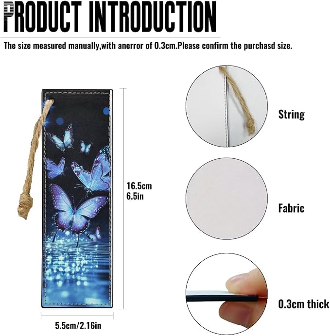 Glowing Butterfly Bookmark for Book Lovers Cute Sloth Bookmarks for Reading Lovers Funny Bookmark for Women Men Book Lovers Bookmarks Aesthetic
