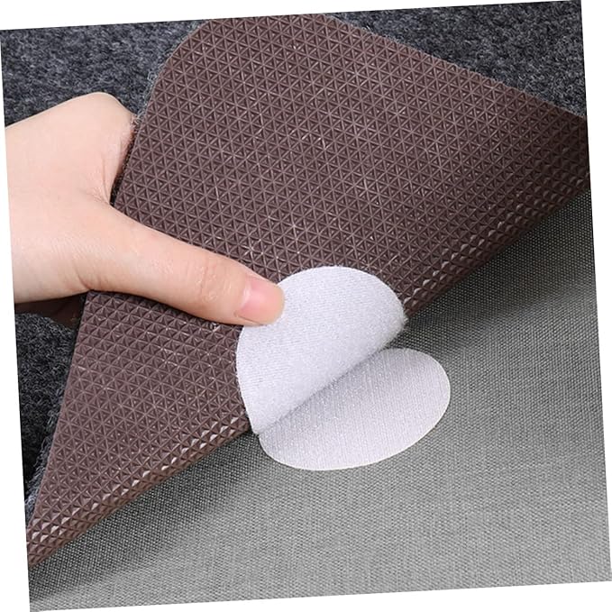 STOBOK 20 Pairs Self-Adhesive Hook and Loop Fixing Stickers for Sofa Cushions No Trace Design for Home Furniture and Bed Sheets