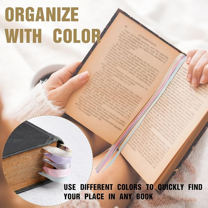 10 Pieces Bible Ribbon Bookmark Bulk Multi Ribbon Page Markers Christian Artificial Leather Book Markers with 5 Colorful Ribbons Easter Basket Filler Gift for Book Study Lovers Gift