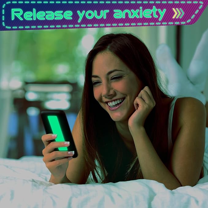 Gersoniel 36 Pcs Anxiety Sensory Stickers Strips Adhesive Textured Mental Health Calm Stickers Mindfulness Fidget Decals Stress Anxiety Relief Items for Therapy Office Desk(Color Luminous)