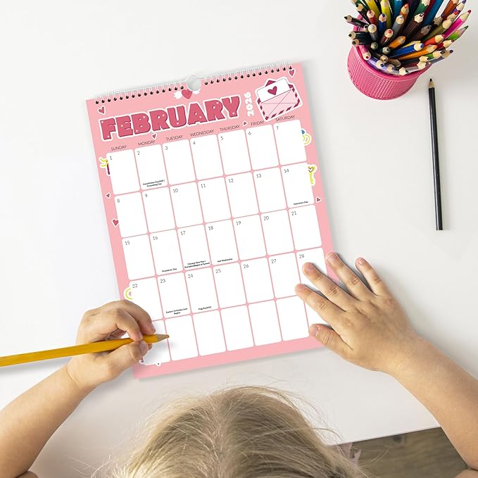 SUNEE 2026 Calendar, 18 Months Wall Hanging Monthly 2026 Calendar 8.5"x11", October 2025 to March 2027, for Organizing & Planning, Cute