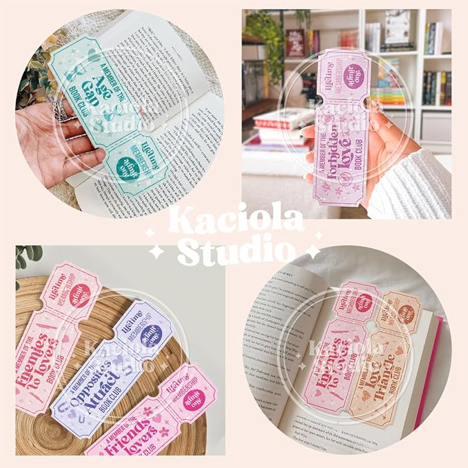 Kaciola Studio 16PCS Book Club Gifts Glitter Bookmarks, Funny Bookmarks for Women, Double Sided Bookmark Bulk Booklover Gifts, Book Accessories for Reading Bookclub Party Favors