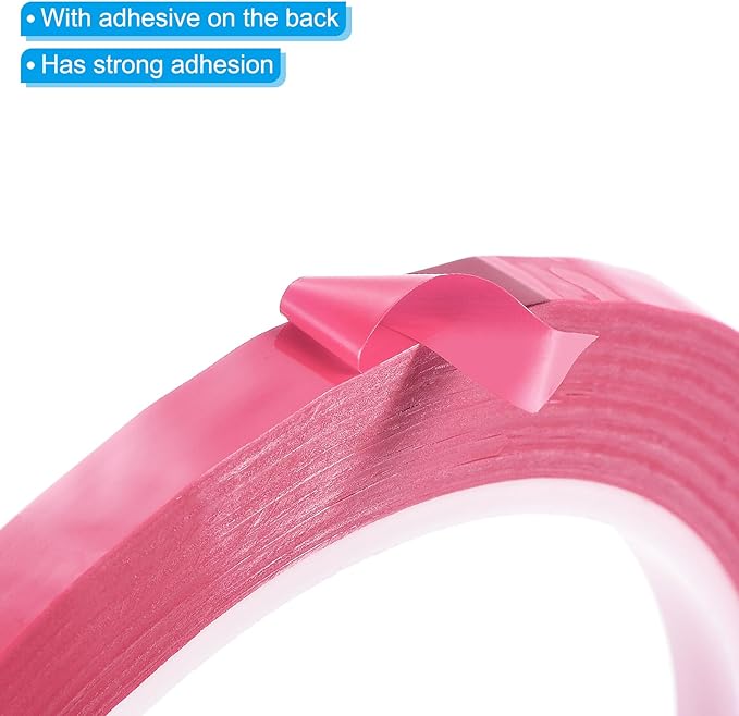 PATIKIL 1/4" Whiteboard Tape, 6 Pack Thin Dry Erase Tape for Graphic Chart Marking DIY Art, Pink