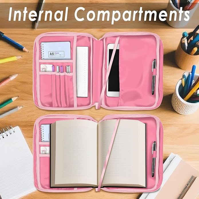 Bible Cover for Women, Bible Holder, Bible Cover With Handles, Bible Carrying Case, Bible Bags With Zipper and Pockets