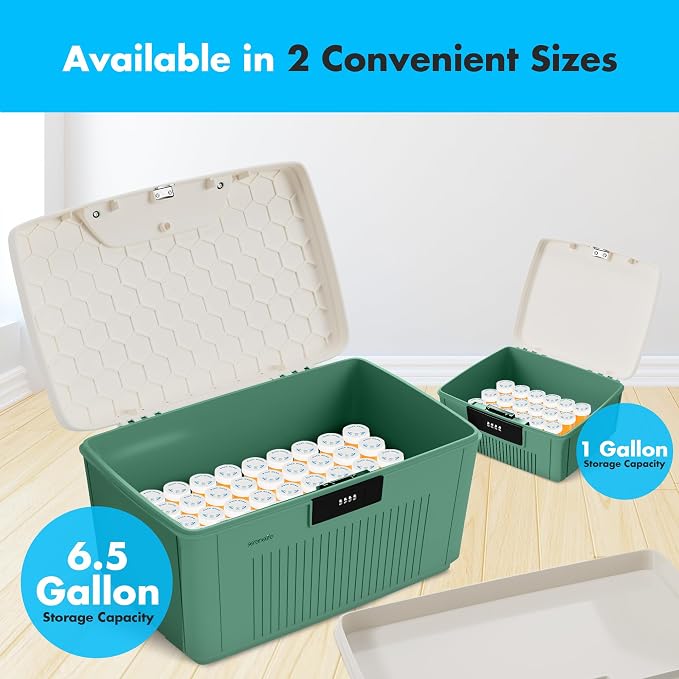 SereneLife Lockable Storage Container Bin, 8.5 Gallon Capacity Heavy Duty Storage Box with Combination Lock, Green