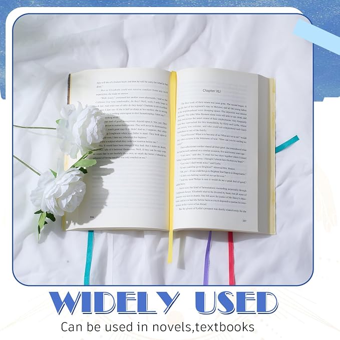 Outus 3 Pieces Bible Ribbon Bookmark Markers Artificial Leather Bookmark with Ribbons for Books Office (Solemn,Blue)