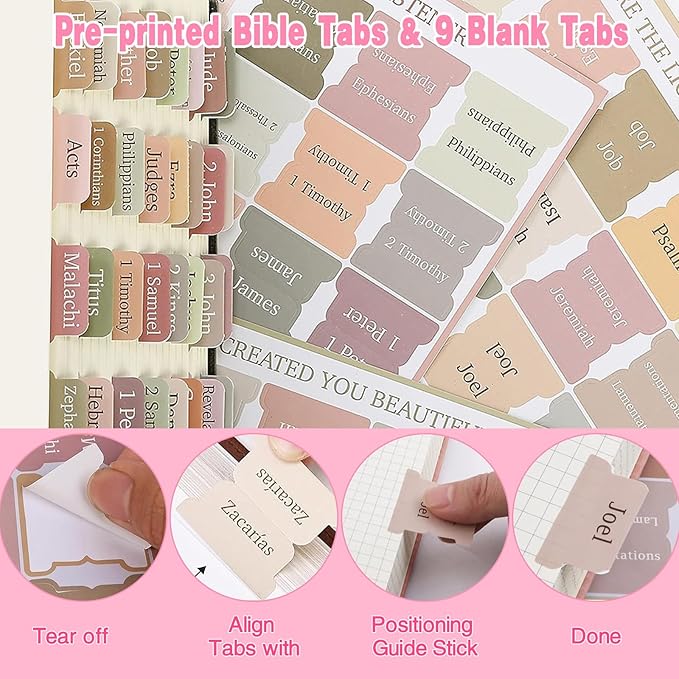 HRFGWDD Bible Study Supplies & Journaling Kit for Women with Highlighters & Pens,Tabs for Women, Sticky Notes, Bookmarks & Cross Clips – Bible Annotation Kit for Scripture Study(41pcs)