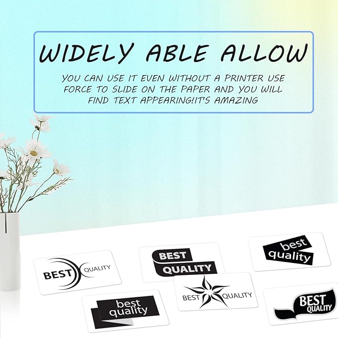 Thermal Labels Compatible with NIIMBOT B3S/K3 Label Printer,Compatible with Phomemo M220/M200/M221 Label Printer, 2.75"x1.57"(70x40mm), 180 Labels/Roll, Black on White