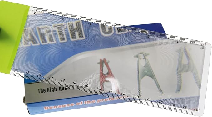 Magnifier Bookmark 2PCS Green Magnifying Fresnel Lens Bookmarks with 6Inch Ruler