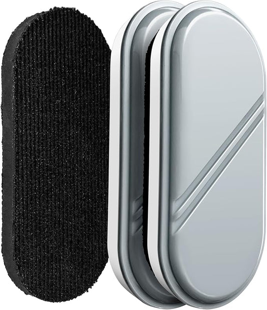 Dry Erase Eraser, Detachable Magnetic White Board Erasers - 2 Pack,Glass Board Glass Whiteboard Eraser for Office and School Supplies (Gray)