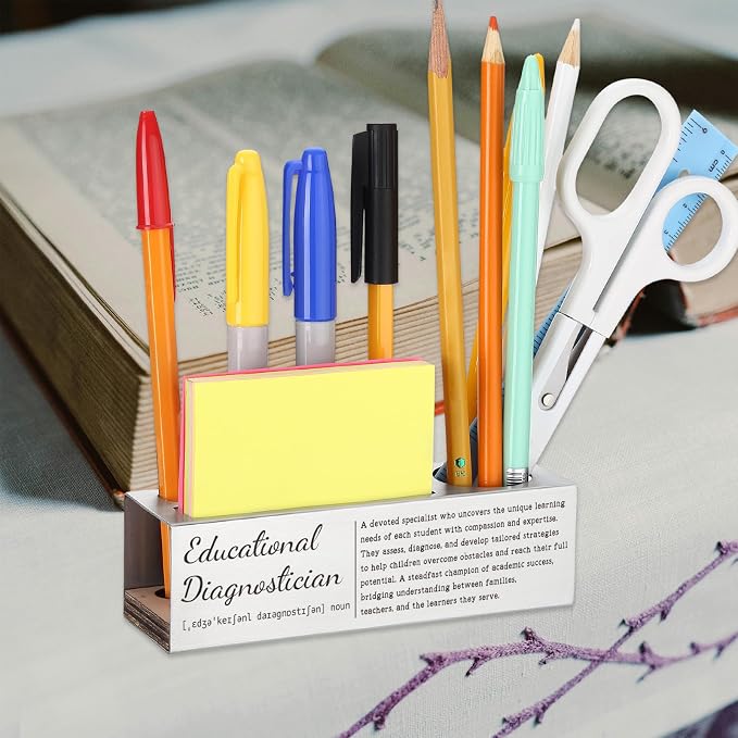 Thank You Educational Diagnostician Definition Gifts, Funny Appreciation Gift for Educational Diagnosticians, Office Decor for Education Professionals, Funny Office Pencil Holder for Desk SD276