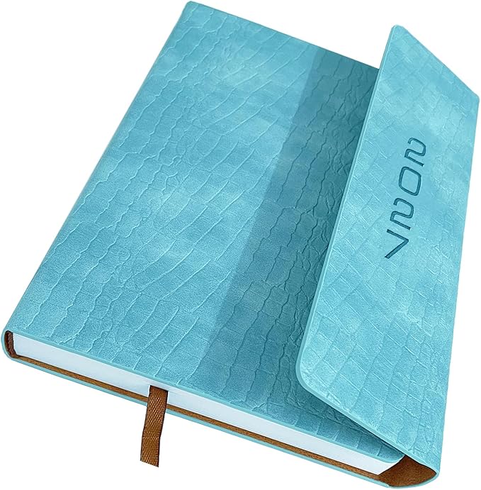 2027 Daily Planner -One Page per Day, Appointment Book 2027, Hourly Daily & Monthly Planner with Tabs(Jan-Dec 2027), 8.26'' x 5.9'' Calendar Planner, Leather Cover + Thick Paper (Light Blue)