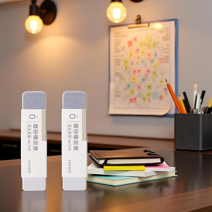 2 Pcs Frosted Eraser Sand Eraser Matte Ink Pen Ballpoint Pen Fountain Ink Correction Supplies Stationery for Ballpoint Fountain Office Supplies