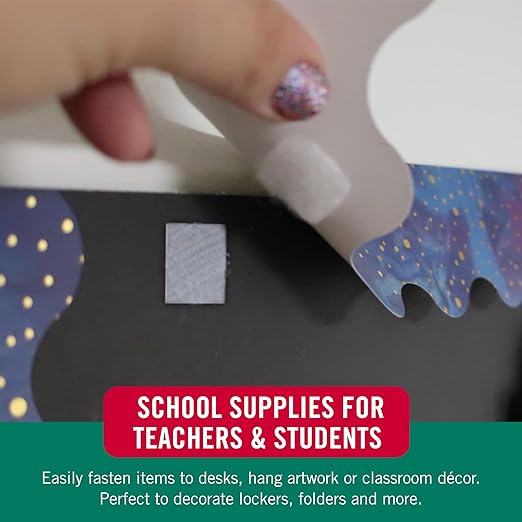 VELCRO Brand Clear Mounting Dots Square | Double Sided | For Indoor Use | Low Profile | 7/8 inch, 150 Dots, Pack of 12