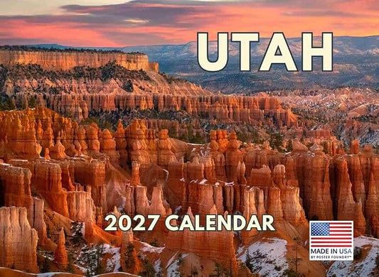 Utah Calendar 2027 Monthly Wall Calender 12 Month