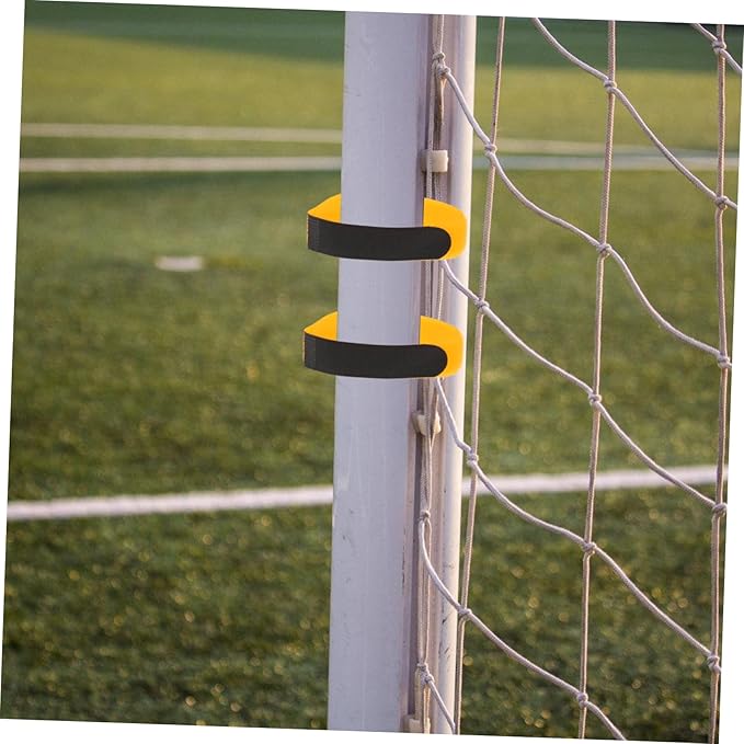 Milisten 6pcs Self Adhesive Soccer Net Fasteners Reclosable Hook and Loop Tapes for Organizing Cable DIY Projects and Securing Soccer Goals Home Office and Workshop