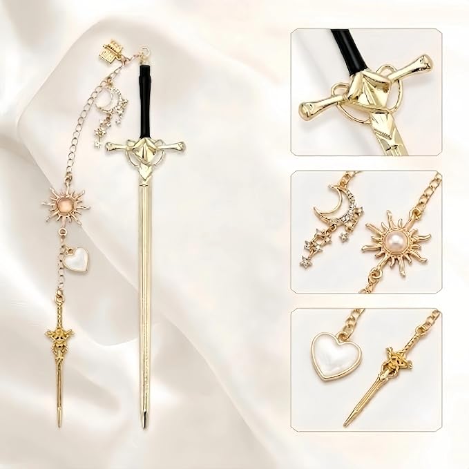 Fantasy Sword Bookmark Gifts - Charm Sun Metal Book Mark Funny Tarot Aesthetic Page Marker for Reading Lover Women Men Kids Students Teachers Reader Bookish Birthday School Office Supplies