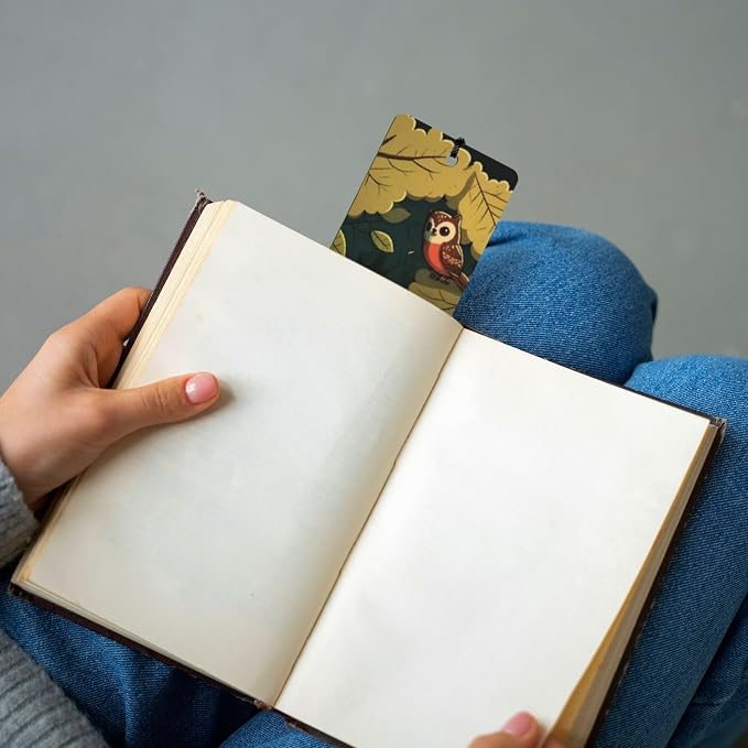 Owl Animal Cute Background_2165776 (1) 5pcs Wood Bookmarks with Tassel for Planner Reading Book Lovers Accessory Readers Men Women 4.6 X 1.2 Inch