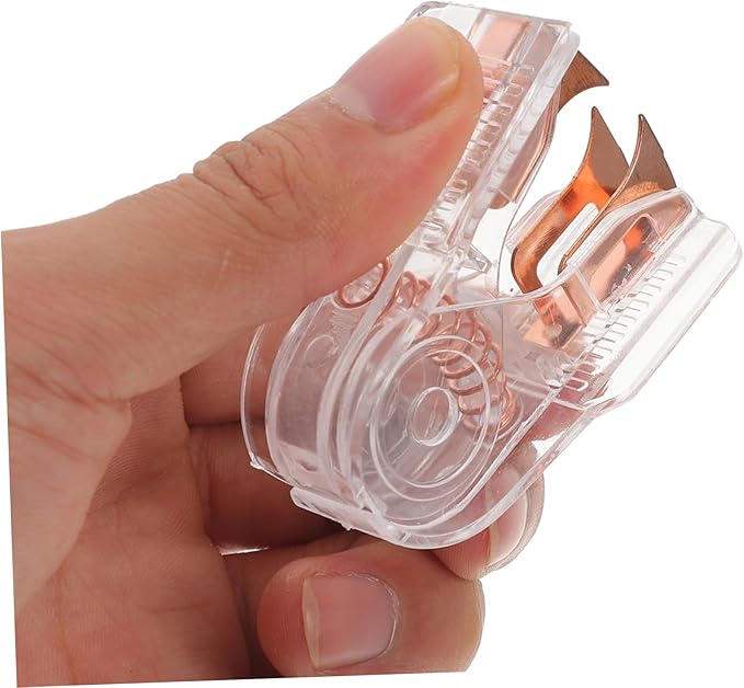 1set Transparent Hole Punch Staple Remover Tool Fastener for Office Supplies Efficient Document Organization User-Friendly Design