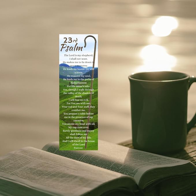 100 Shepherd’s Staff Religious Bookmarks – Psalm 23 | Christian Faith Gifts