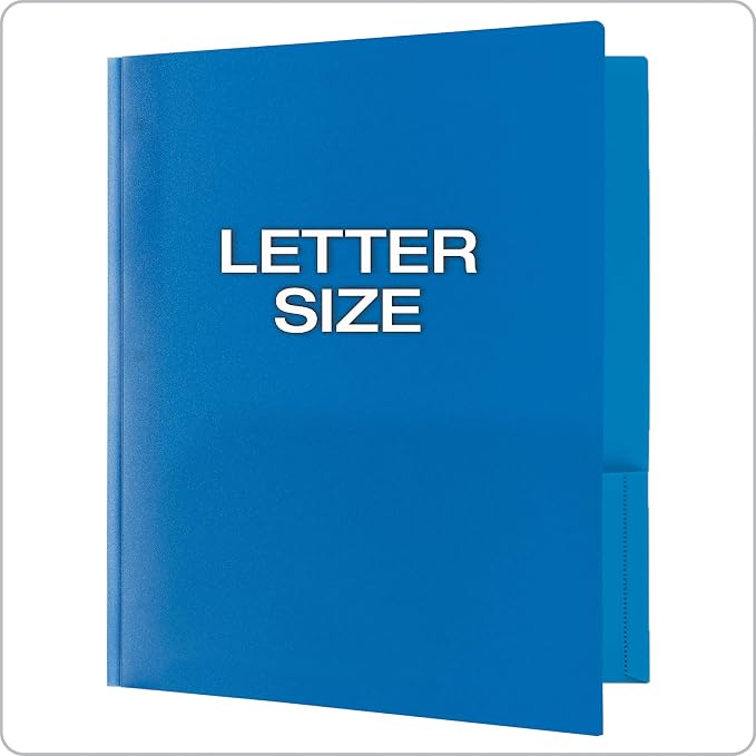 Oxford 2 Pocket Folders with Fasteners,Folder for School and Office,2Pocket Paper Organizer, Plastic Folders, Letter Size,12 Count (13188) (Pack of 4)