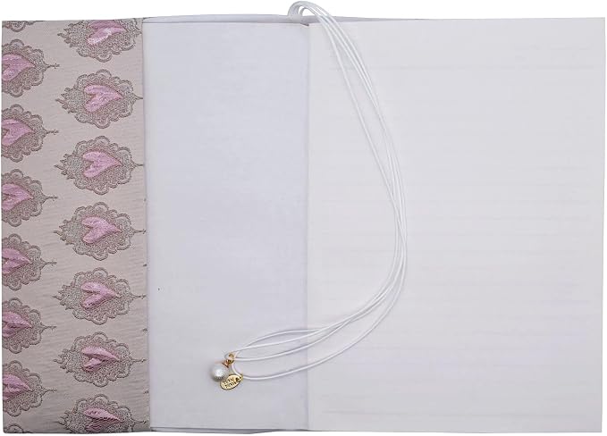 BLBMH A5 Journal Cover | Non-Stretch Fabric Notebook Sleeve with Bookmark, Handmade 5.5x8.3 Washable Privacy Protector for Paperback Bible Hardcover, Gift for Women - Love